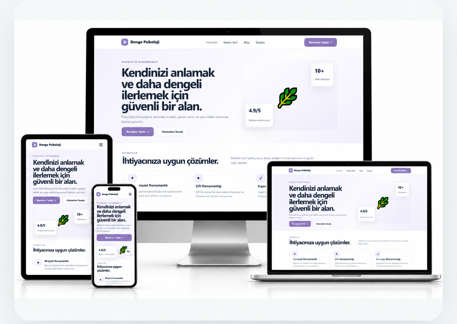 DENGE – Psikolojik Danışmanlık Merkezleri İçin Profesyonel Web Sitesi