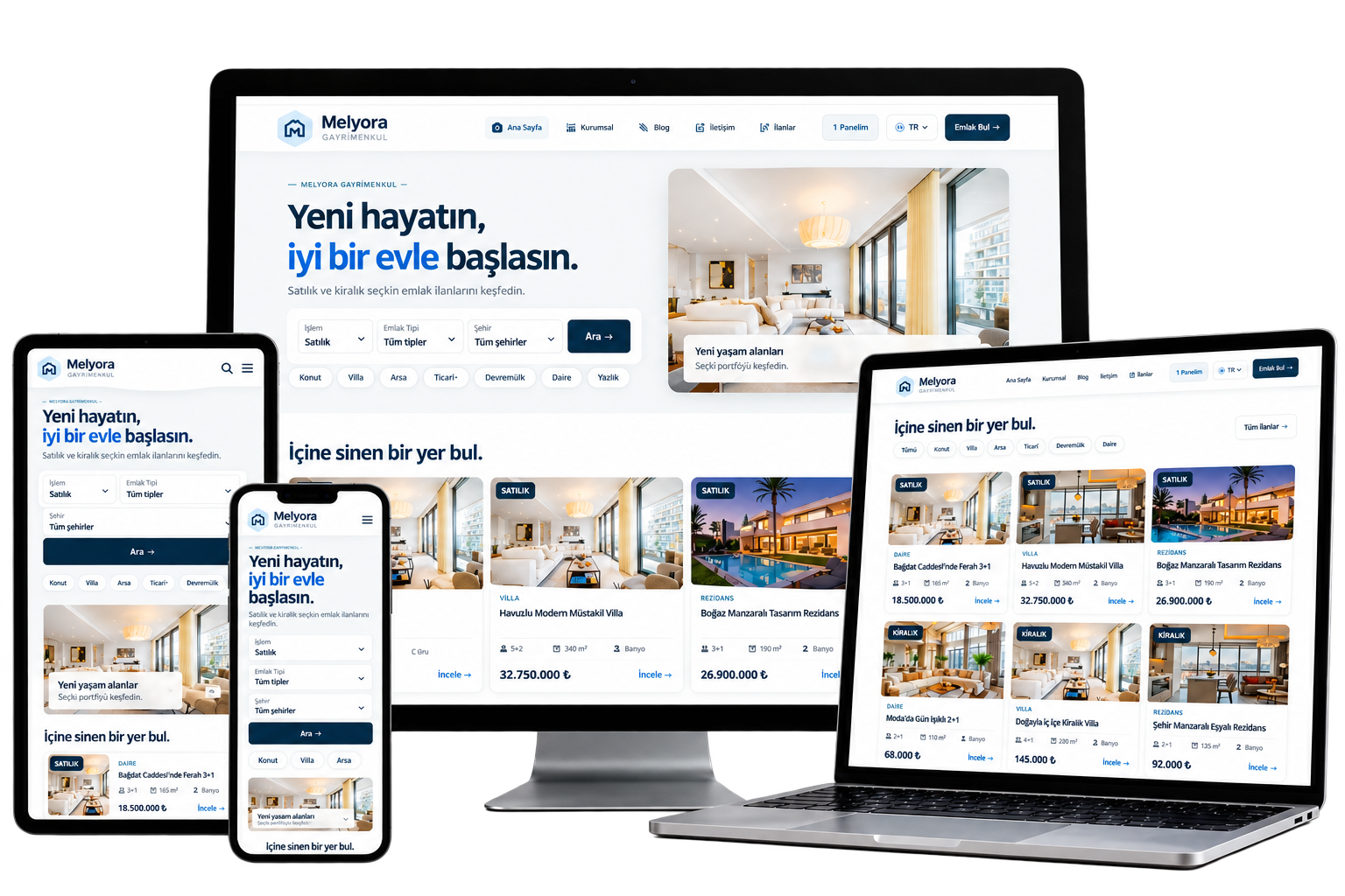 MELYORA | Emlak ve Gayrimenkul Firmaları İçin Profesyonel Web Sitesi
