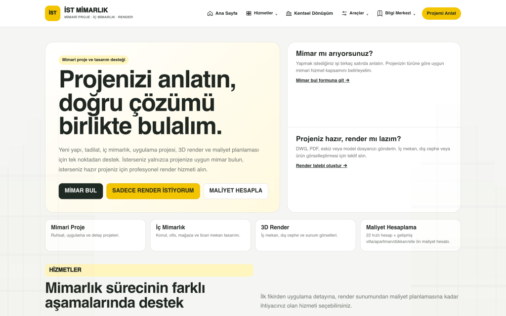 Gerçek web sitesi ekran görüntüsü