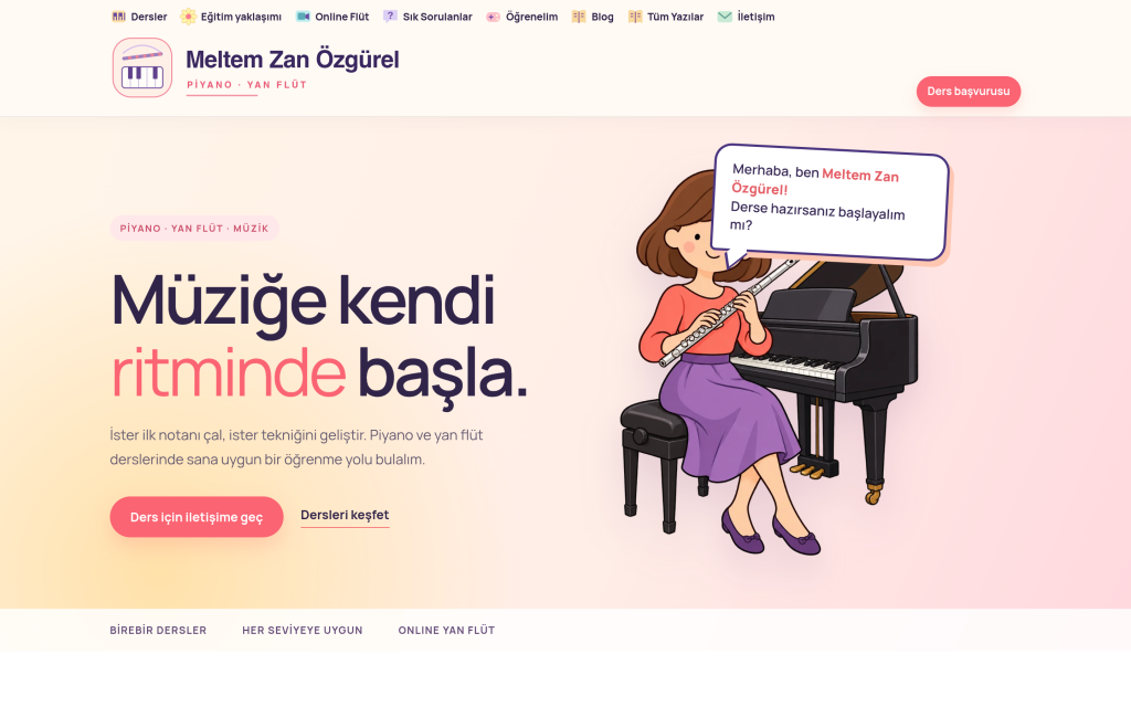 Gerçek web sitesi ekran görüntüsü